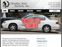Tablet Screenshot of cherokeeautoinc.com